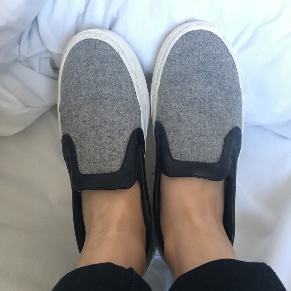 Grey Zara slip ons